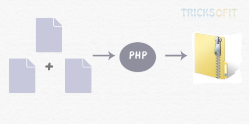 How to create a zip file in php