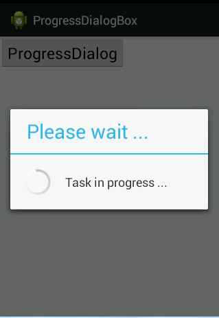 Progress Dialog Box In Android