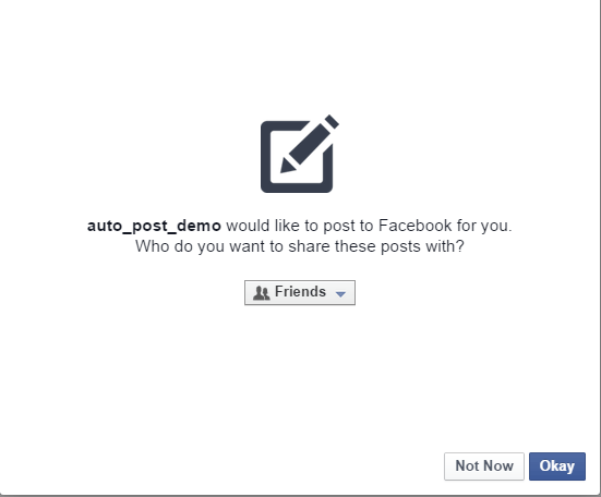 Facebook App share Permission