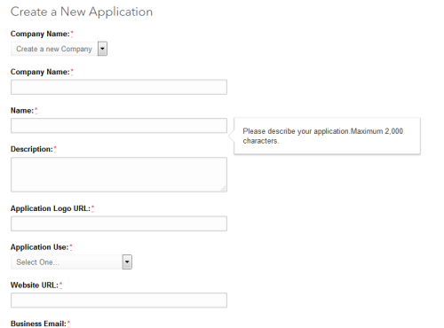 Application form