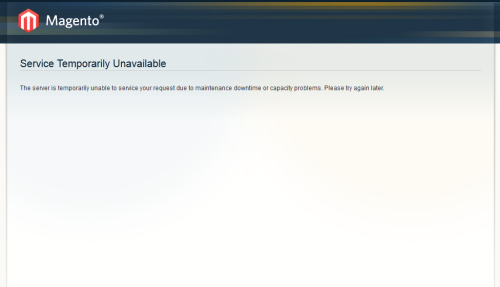 Close the store for maintenance in Magento