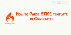 How to Parse HTML template in Codeigniter